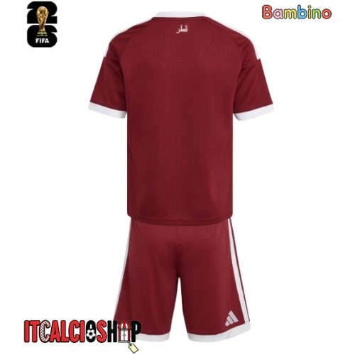 Qatar Prima Maglia Bambino Mondiali 2026 Manica Corta (+ Pantaloni corti)